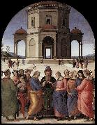 PERUGINO, Pietro Marriage of the Virgin af oil painting on canvas